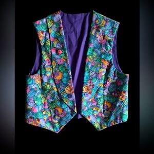 90’s Handmade Easter Vest with Fun Button Details